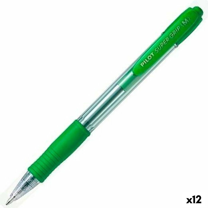 Set 12 pixuri Supergrip, Pilot, Verde