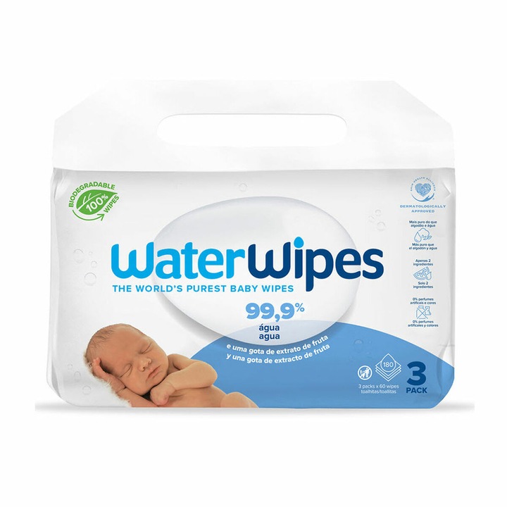 Мокри кърпички за бебета WaterWipes 180 бр