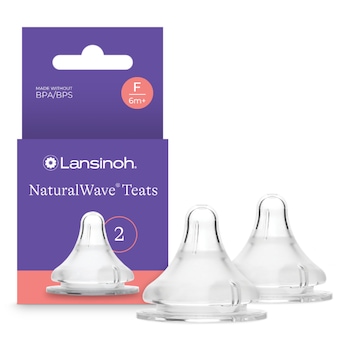 Tetina din silicon cu flux rapid Lansinoh, 2 buc, 6 luni+