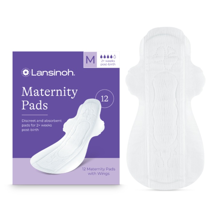 Tampoane postnatale ultra absorbante pentru maternitate saptamana 2+ M Lansinoh, 12 buc
