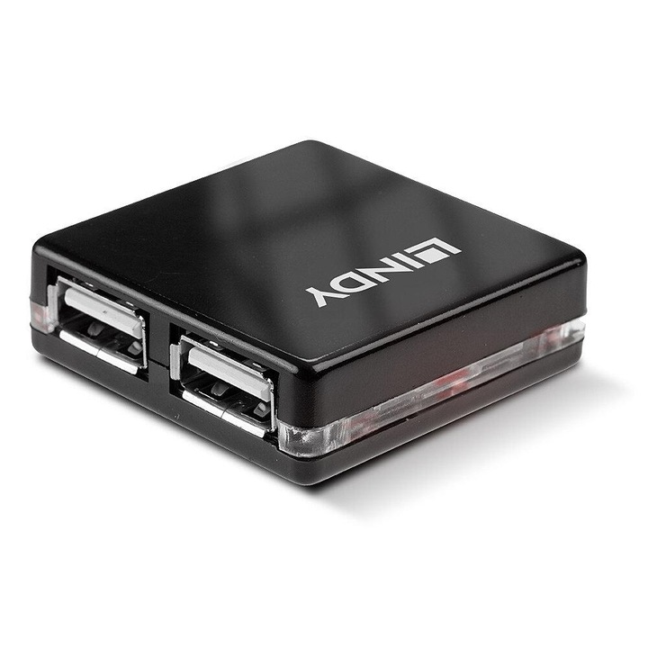 Мини хъб Lindy 4 порта USB 2.0