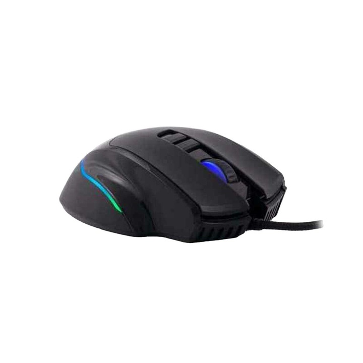 Egér, CoolBox, USB, 100IPS, RGB, fekete