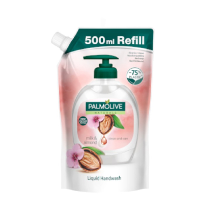 Течен сапун, Palmolive, мляко и бадеми, 12 броя, 500 мл
