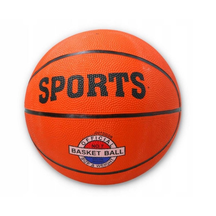 Minge de baschet MADEJ, dimensiune 7, portocalie, 24-25cm