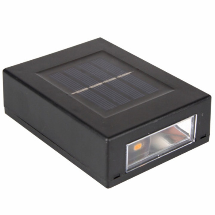 Napelemes lámpa, Led, LED, 600mAh, IP65, Fekete