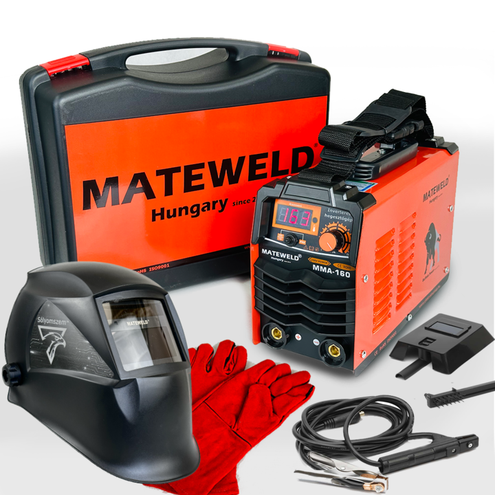 MATEWELD Hungary Buffalo Power MMA 160 inverteres hegesztő + Lift Tig funkció, Kofferrel, csomagban