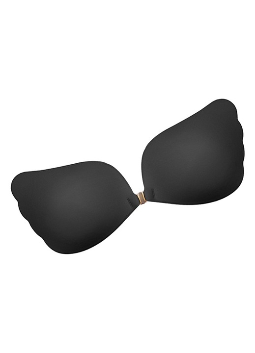 Sutien lipicios fara bretele, Sintetic, Negru, Cupa, Negru