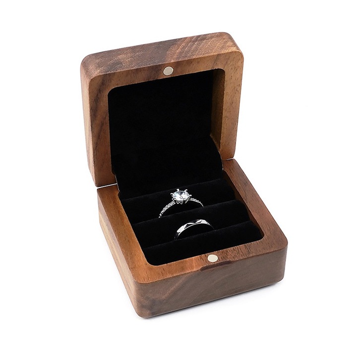 Cutie pentru bijuterii, BOMSTOM, Lemn, Maro