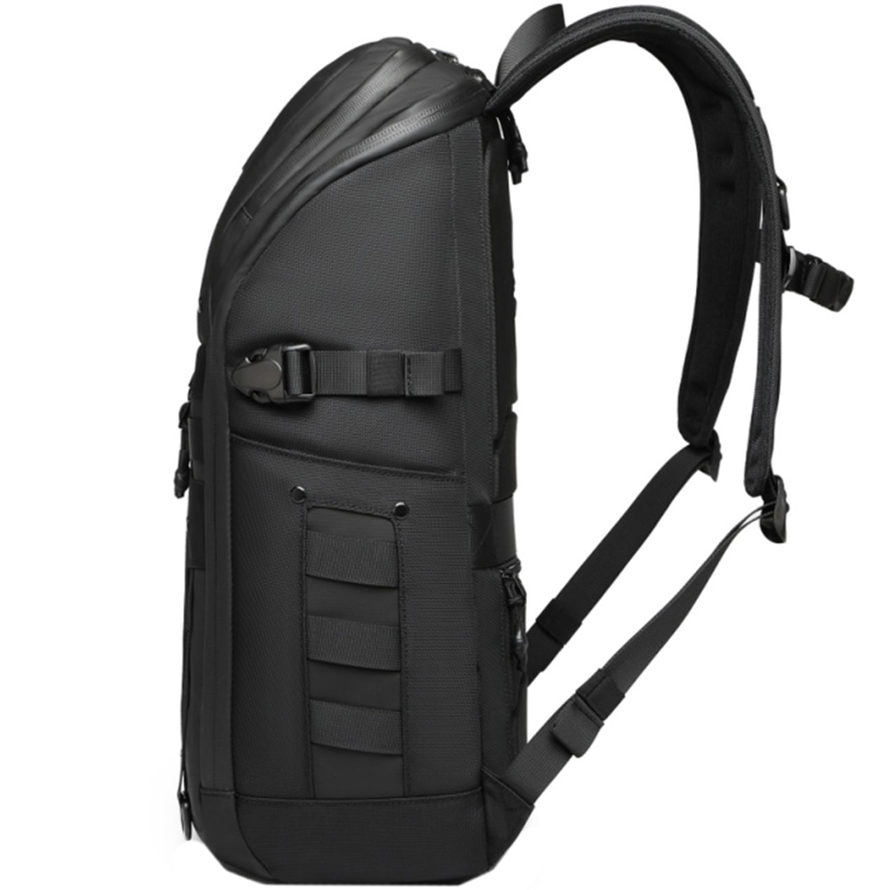 Rucsac laptop 15.6 inch, rezistent la apa, buzunar antifurt, sistem fixare pe valiza, potrivit pentru calatorii si drumetii, OZUKO, OZ9697BK, Negru
