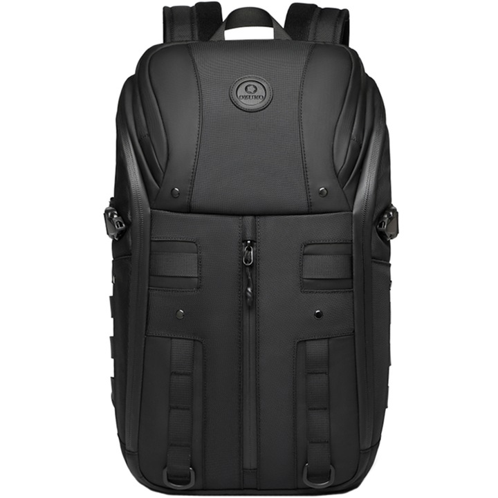 Rucsac laptop 15.6 inch, rezistent la apa, buzunar antifurt, sistem fixare pe valiza, potrivit pentru calatorii si drumetii, OZUKO, OZ9697BK, Negru