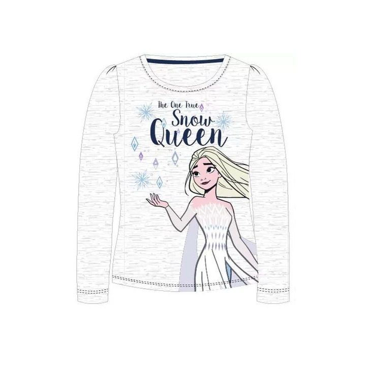 Bluza maneca lunga Frozen Snow Queen alb 16016, Alb