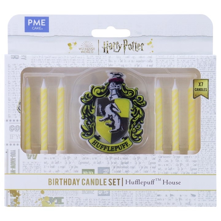 7 db Hugrabugos torta gyertya készlet, Harry Potter, PME