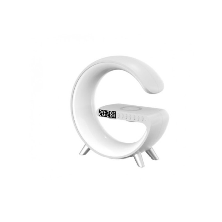 Alloet G88 Többfunkciós Vezeték Nélküli Töltő Ébresztőóra Hangszóró RGB Éjszakai Fény