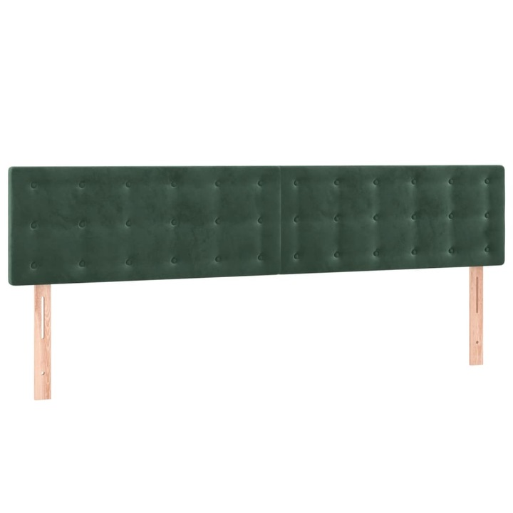 Tablii de pat vidaXL, 2 buc, verde inchis, 80x5x78/88 cm, catifea, 8.55 kg 346493