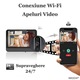 Vizor Inteligent Cu Sonerie, IMODIX®, Wi-Fi, Ecran LCD 4.3-inch, 2MP, Rezolutie HD 1080p, Video Call, Audio Bi-Directional, Infrarosu, Baterie 5000mAh, Senzor Miscare, Slot SD card, Aplicatie Pe Telefon, Supraveghere 24/7, Usor De Instalat, Gri