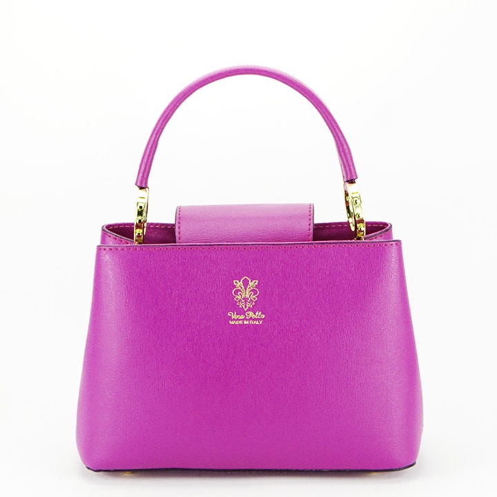 Малка чанта от естествена кожа 8950 120 Фуксия