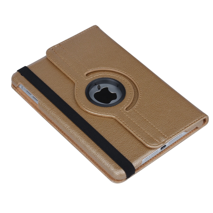 Tablete iPad Mini 1/2/3 - husa pentru tableta din piele flip aurie