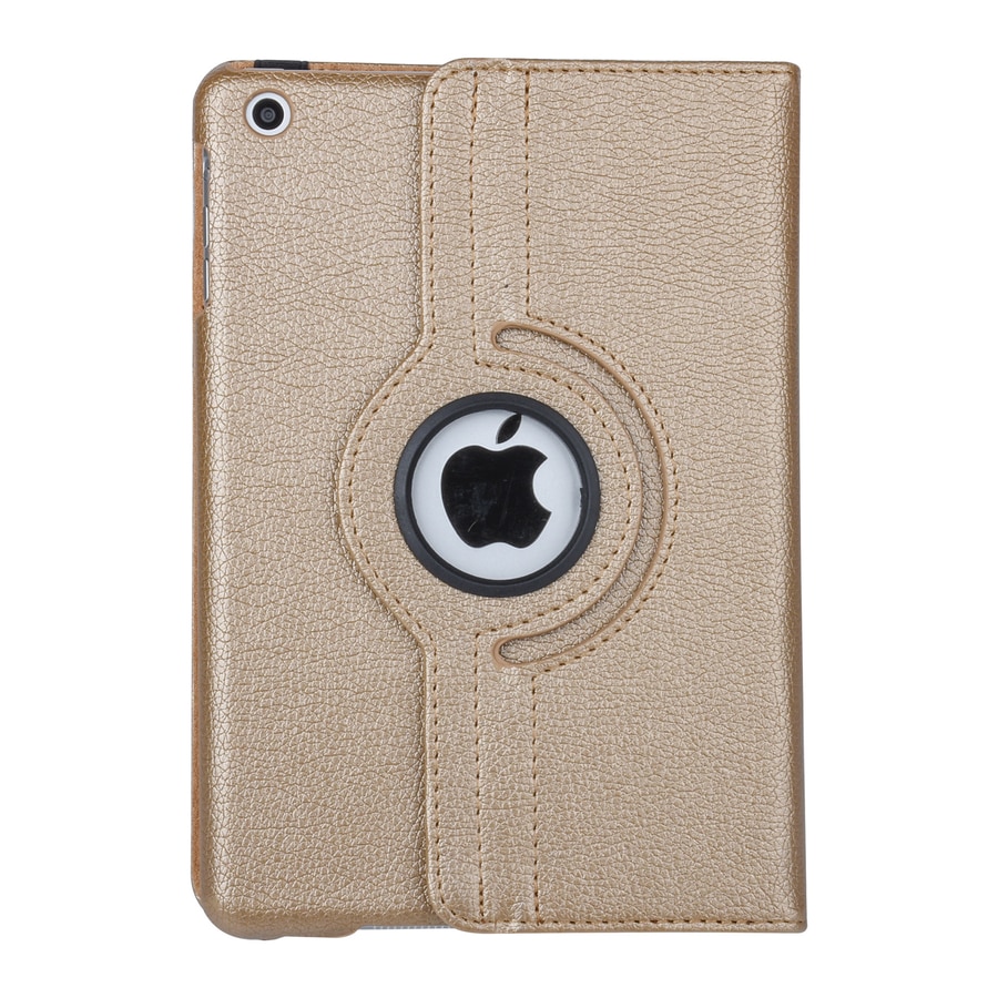 Tablete iPad Mini 1/2/3 - husa pentru tableta din piele flip aurie