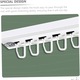 Set de 100 carlige perdele, NUODWELL, Cu rola mica, Usor de instalat si detasabil, Pentru prinderea perdelei si a draperiei, Plastic, Alb