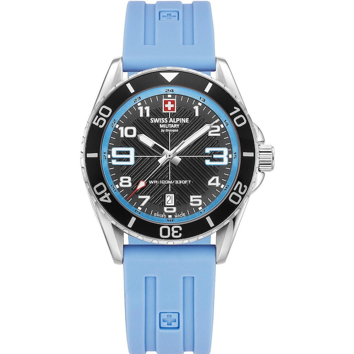 Férfi karóra Swiss Military 7029 Quartz, 42mm, 10ATM, Fényjelzők