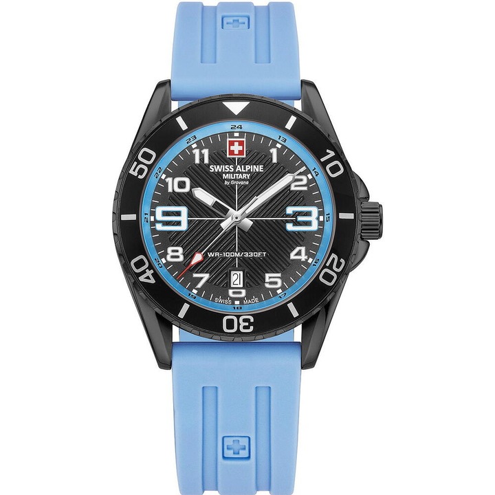 Férfi karóra Swiss Military 7029 Quartz, 42mm, 10ATM, Fényjelzők