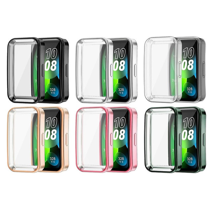 Комплект от 6 защитни калъфа за фитнес гривни, съвместими с Huawei Band 8, JENOUS®, Multicolor