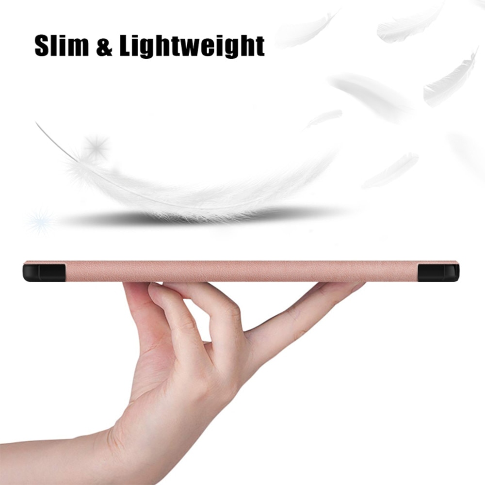 Husa pentru Samsung Galaxy Tab A11 Plus 11 inch tip stand functie sleep/wake-up si inchidere magnetica, protectie 360 - rose gold