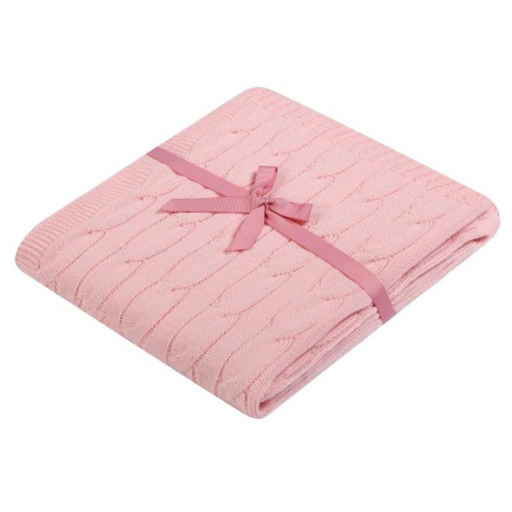 Gyerektakaró, fonat, Uvie pamut, 80x90, rózsaszín