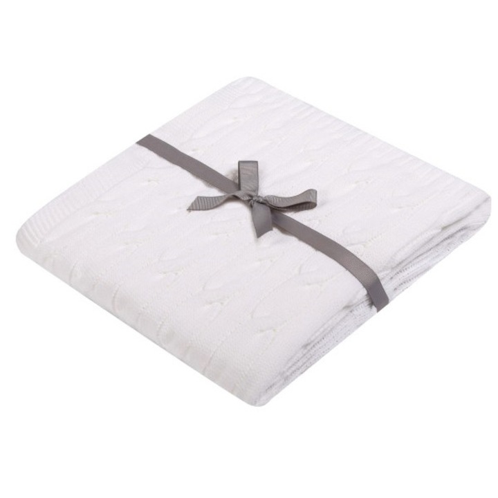 Gyerektakaró, fonat, Uvie pamut, 80x90, fehér