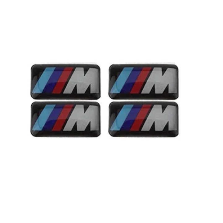 4 db-os matrica készlet //M BMW logóragasztó könnyűfém keréktárcsákhoz