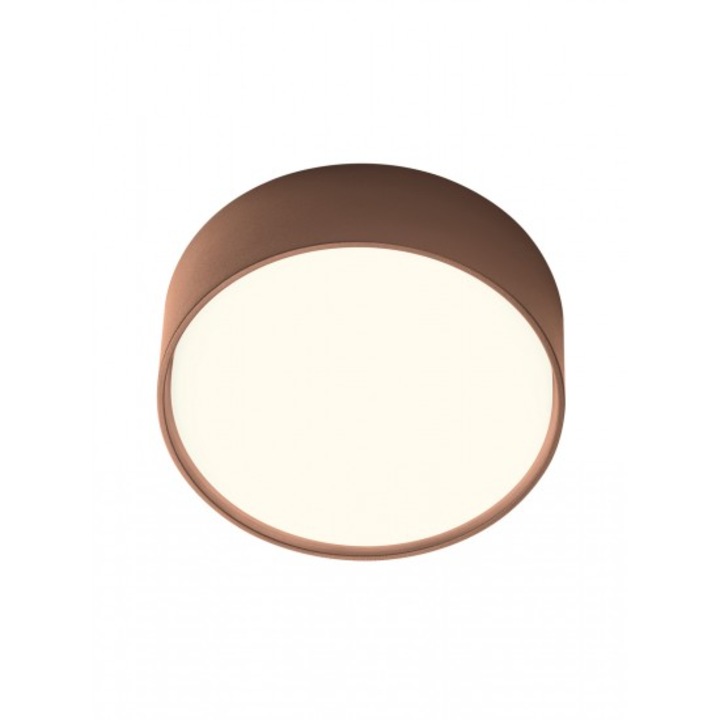 Plafoniera exterior, Smarter, Urania, corten, LED, 10W, 766 lumeni, alb cald 3000K, IP65, D.16 cm, clasa energetica A