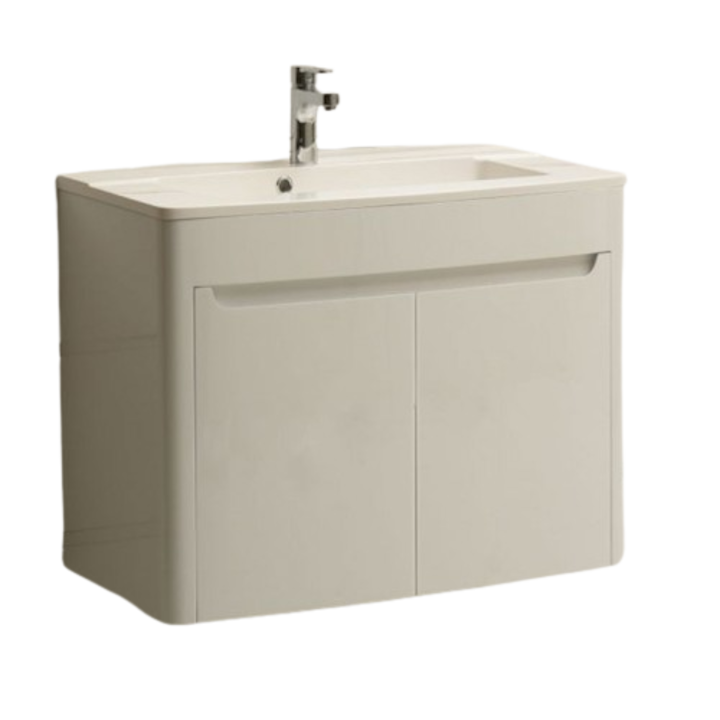 Конзолен шкаф за баня, Интер Керамик, ICP 6249, PVC, бял, с умивалник, 85x49x62см