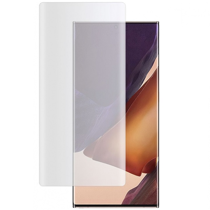 Folie de protectie compatibila cu Samsung Galaxy Note 20 Ultra 4G/5G, UV Glue, 3D, sticla securizata, Transparent