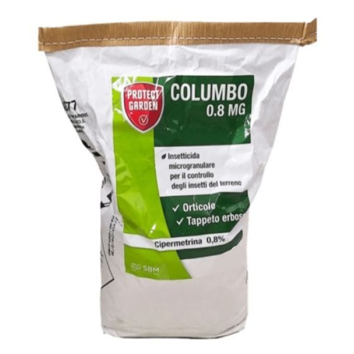 Insecticid cu eficacitate maxima in controlul viermilor sarma, larvelor de lepidoptere si al mustelor legumicole, Columbo 0, 8 MG, 12 kg
