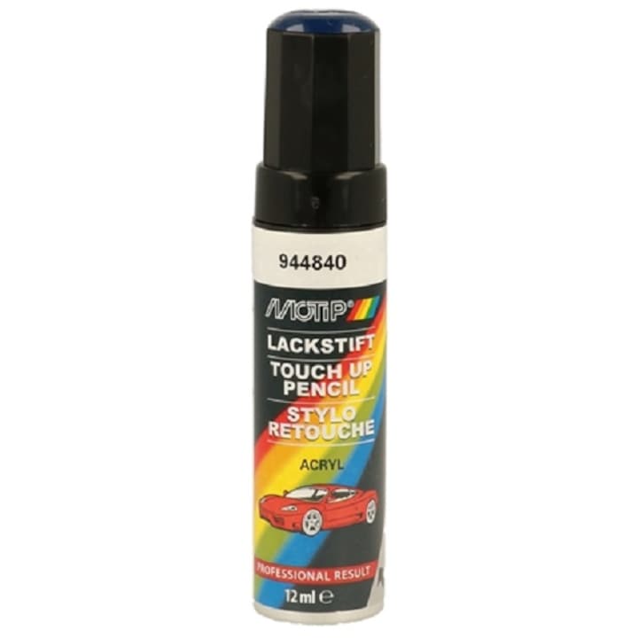 Marker vopsea retus auto Motip Kompakt Acryl, culoare albastru, 12 ml
