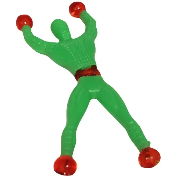 Zöld gyerekjáték falra mászáshoz, üveg, hűtő kreatív ragacsos Pókember
