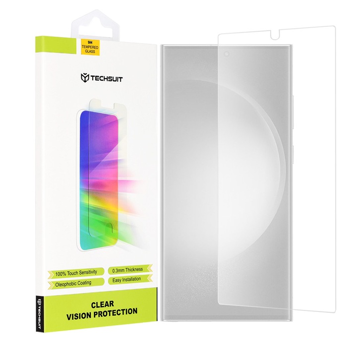 Протектор за екран Techsuit Clear Vision за Samsung Galaxy S24 Ultra S928, закалено стъкло, пълно лепило