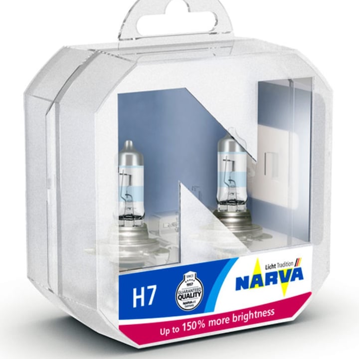 Комплект 2 крушки за фарове NARVA RANGE POWER +150% яркост, H7 12V 55W