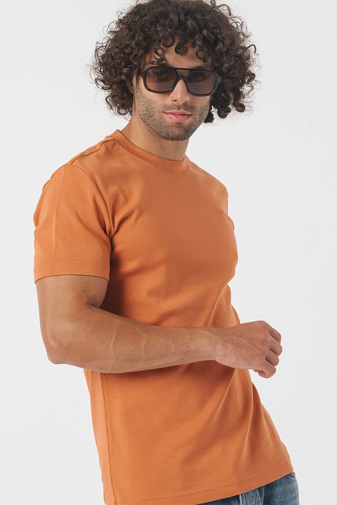 Mustang, Kerek nyakú póló, Világosbarna, S