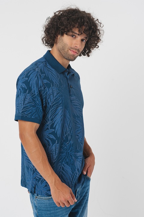 Mustang, Trópusi mintás póló, Kék, M