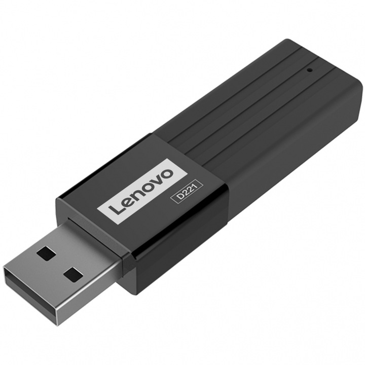 Cititor card Lenovo, slot-uri SD si Micro-SD, 70x18.5x10.5mm, Negru