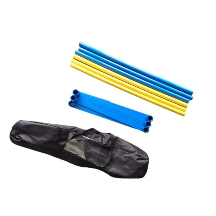 Akadálykészlet kutyáknak, Topmast, 6 oszlop, kék/sárga