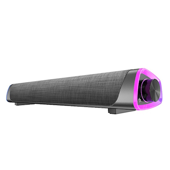 PC високоговорител, Bluetooth 5.3, LED, черен