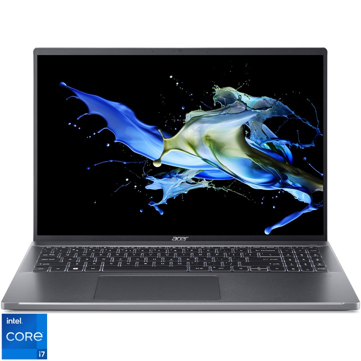 Laptop Acer Swift Go 16 SFG16-71 cu procesor Intel® Core™ i7-1355U pana la 5.0 GHz, 16", WUXGA, IPS, 16GB DDR5, 512GB SSD, Intel® UHD Graphics, No OS, Iron