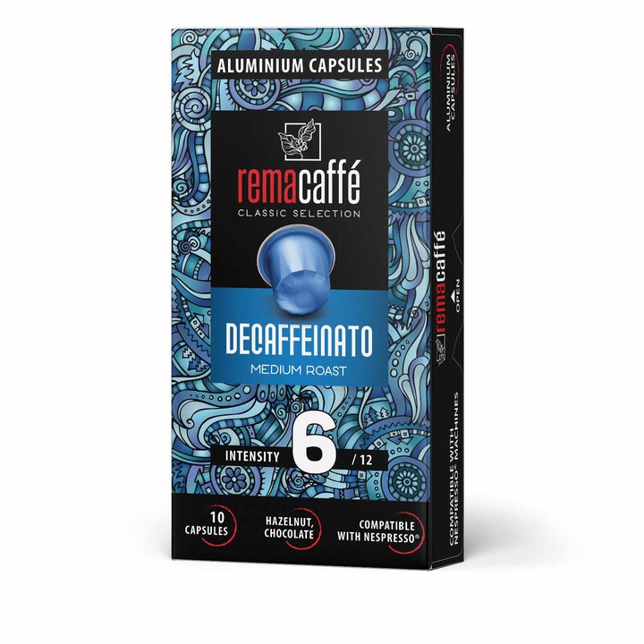 Капсули REMACAFFE Decaffeinato, Алуминиеви, 10 броя