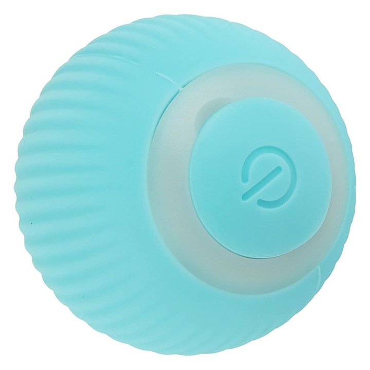 Intelligens macskajáték: Autonóm elektromos labda lámpákkal, akadályérzékelővel és újratölthető az aktív és interaktív szórakozáshoz, türkiz színű