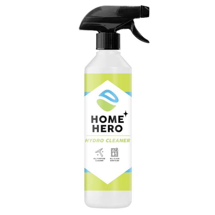 Solutie Curatare Geamuri, Sticla si Oglinzi, Hydro Cleaner, Home Hero, 500 ml