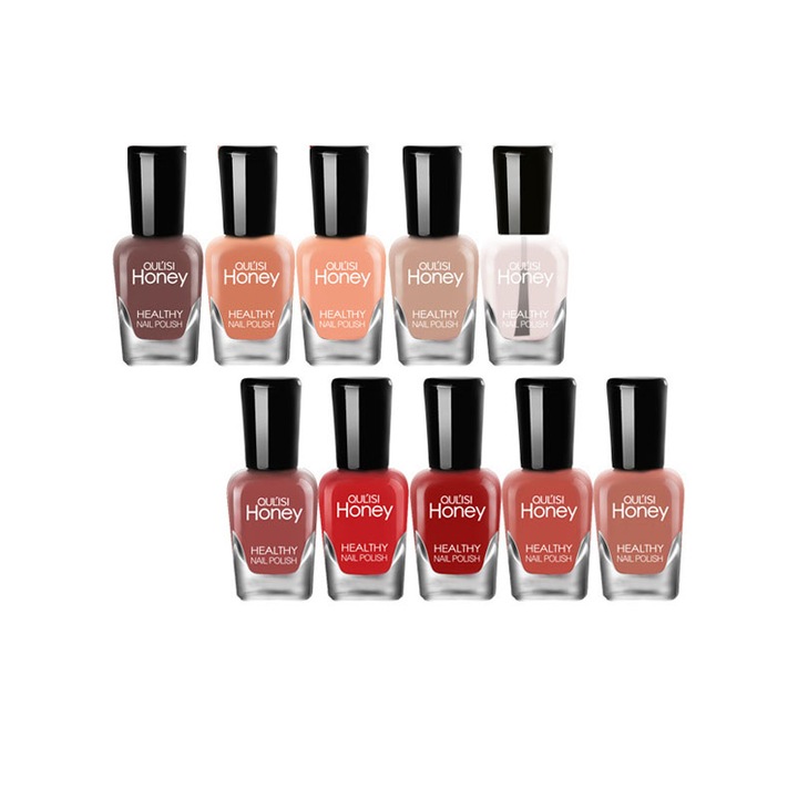 Kit oje semipermanente, 5ml, 10 oje, 10 culori, Multicolor