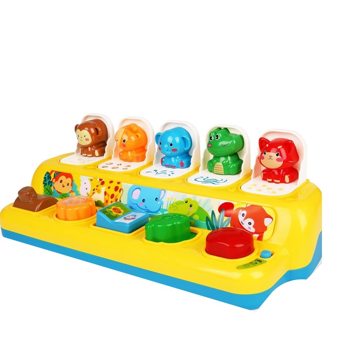 Jucarie Montessori orga pentru bebelusi, Simply Joy, cu sunete si lumini, pentru baieti si fete, + 1 an