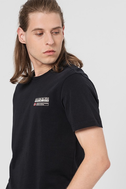 Napapijri, Kasba kerek nyakú póló, Fehér/Fekete